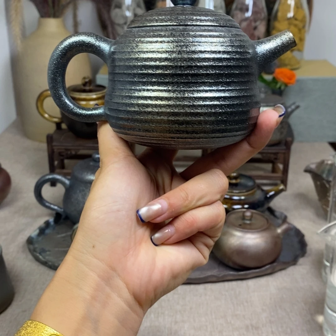 建水紫陶柴烧茶壶