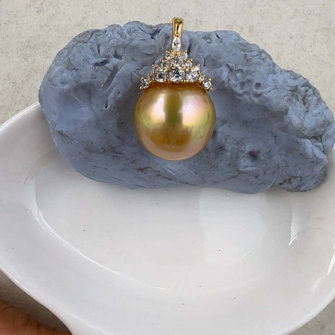 偷***鼠海水珍珠银S925镶嵌颈饰