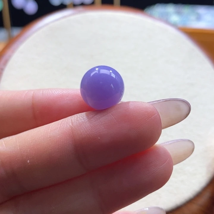 颈饰未镶嵌翡翠翡翠妖紫色珠卡13m