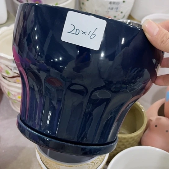 多肉绿植陶瓷花盆9.9包邮，有孔