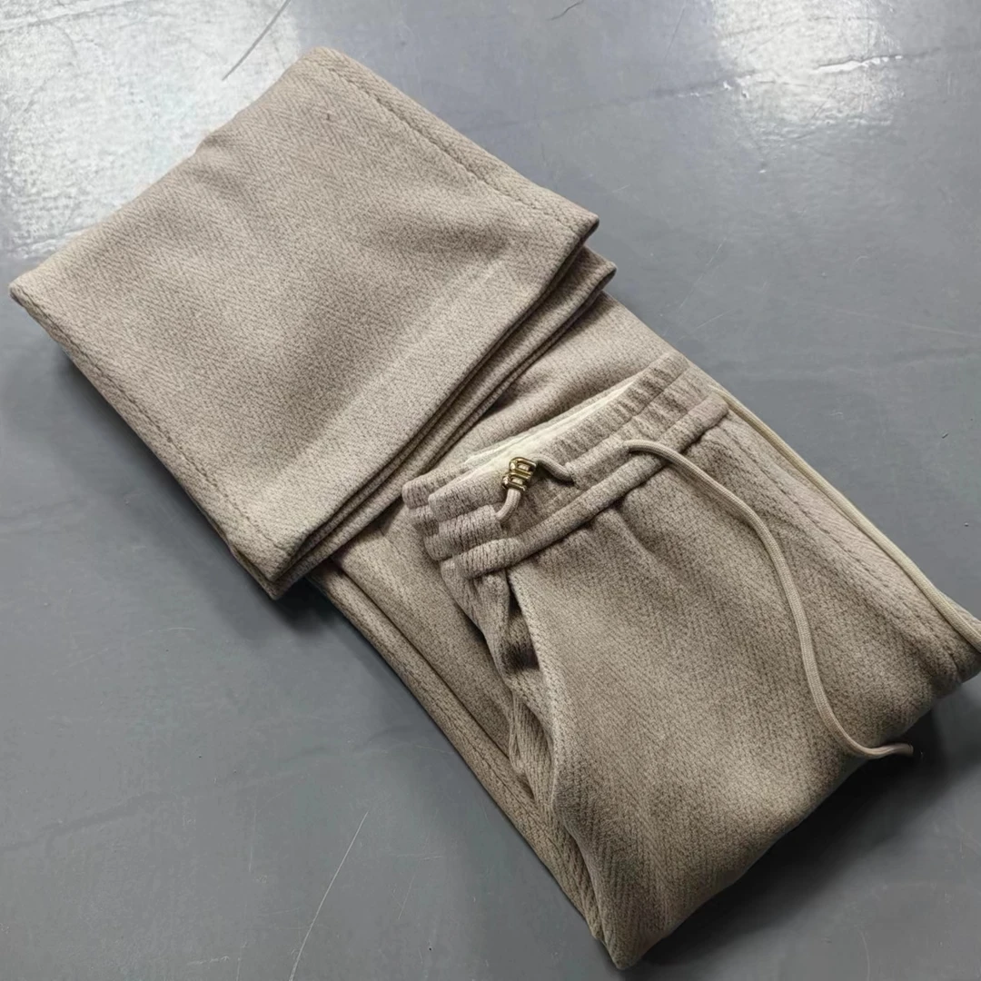 【南油玲姐】燕麦色松紧腰休闲裤89072