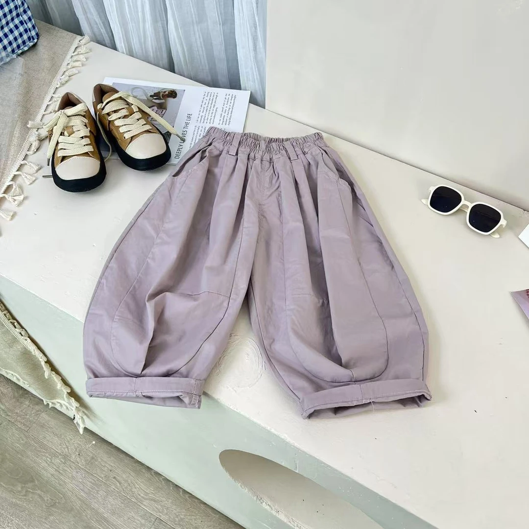 2025年春季新款儿童潮流百搭裤子宽松时尚洋气20139粉色裤子