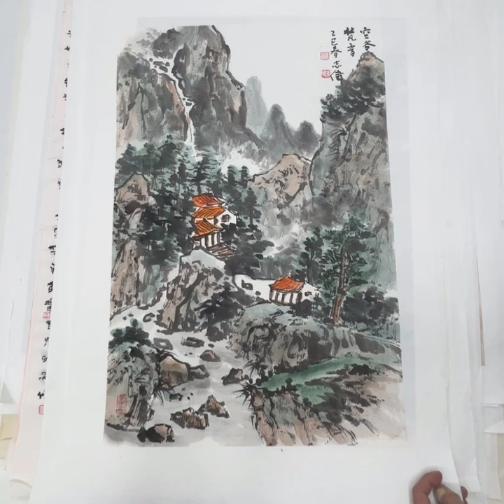 国画绘画作品多次参加68.45