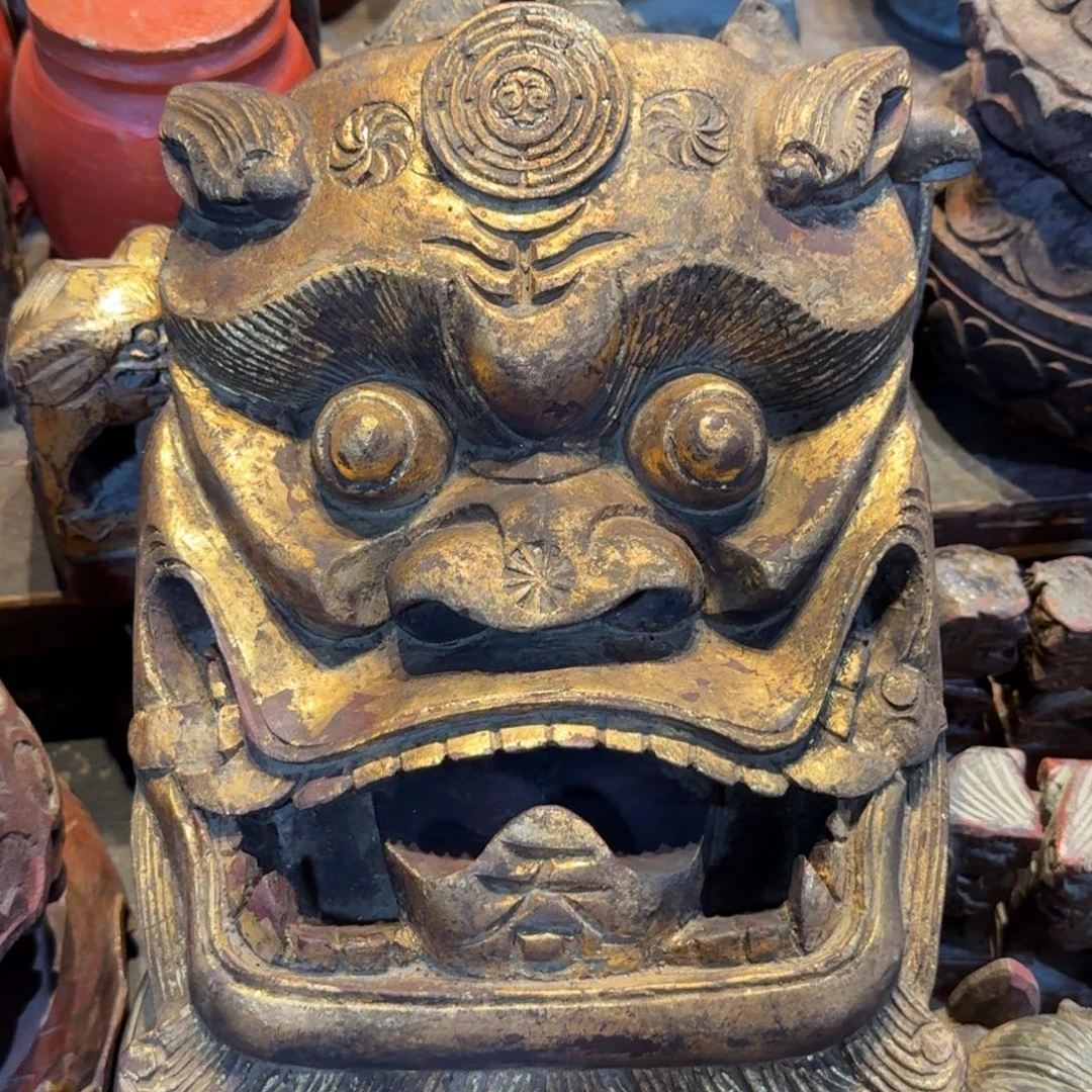 阿***丁香榧木屯口面具精美木雕
