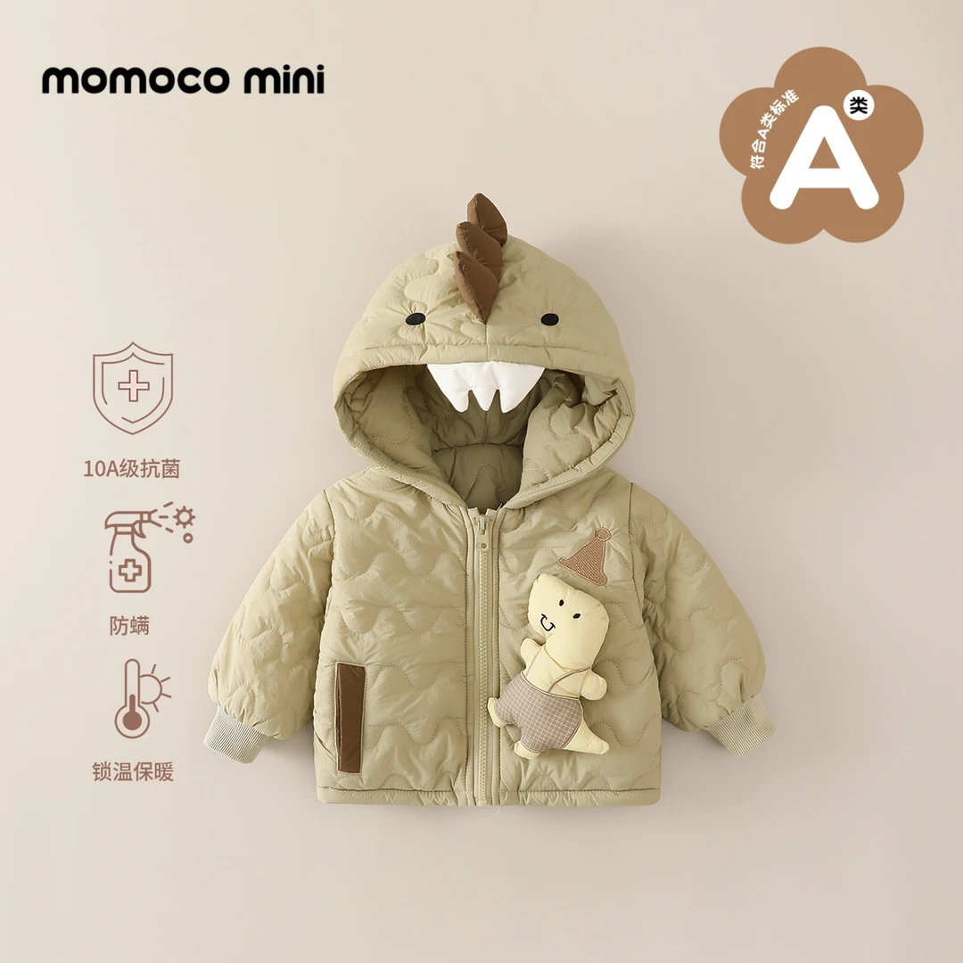 MOMOCOmini冬季婴童童趣小恐龙公仔棉衣男女宝87910101010
