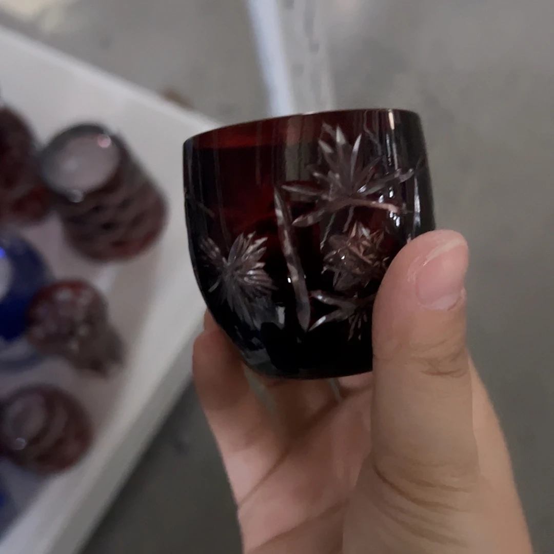 水晶玻璃高脚款微瑕一个