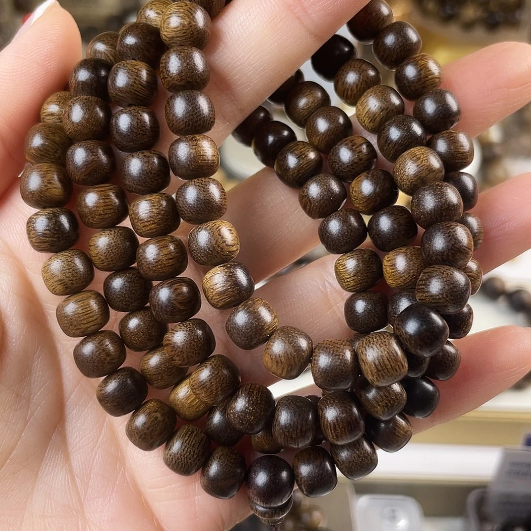 手串沉香越南芽庄黄棋窖藏玉化瘤疤0.8