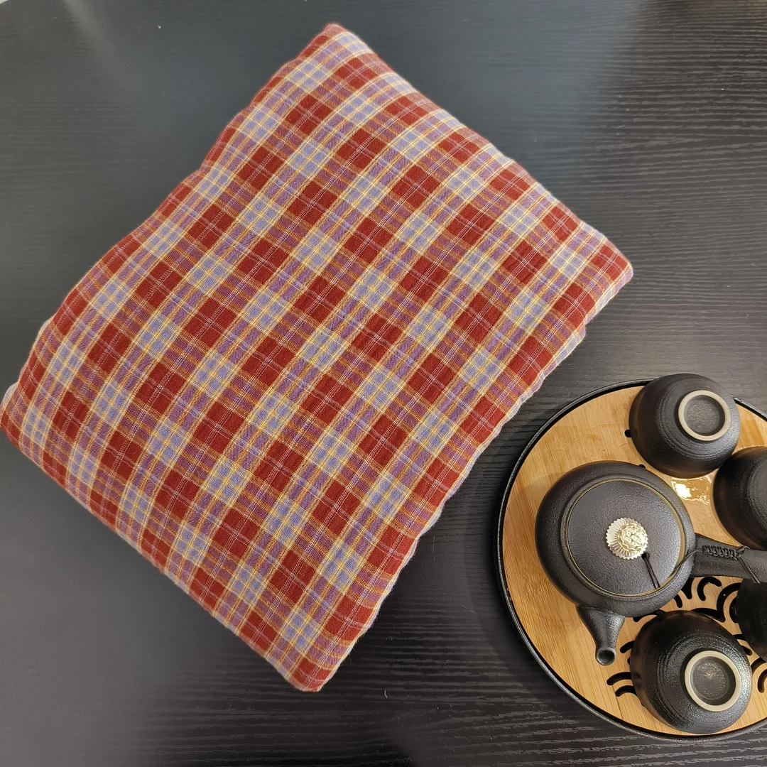 董姨精选-宝丽格单被套-色织100全棉双层纱亲肤柔软透气格子