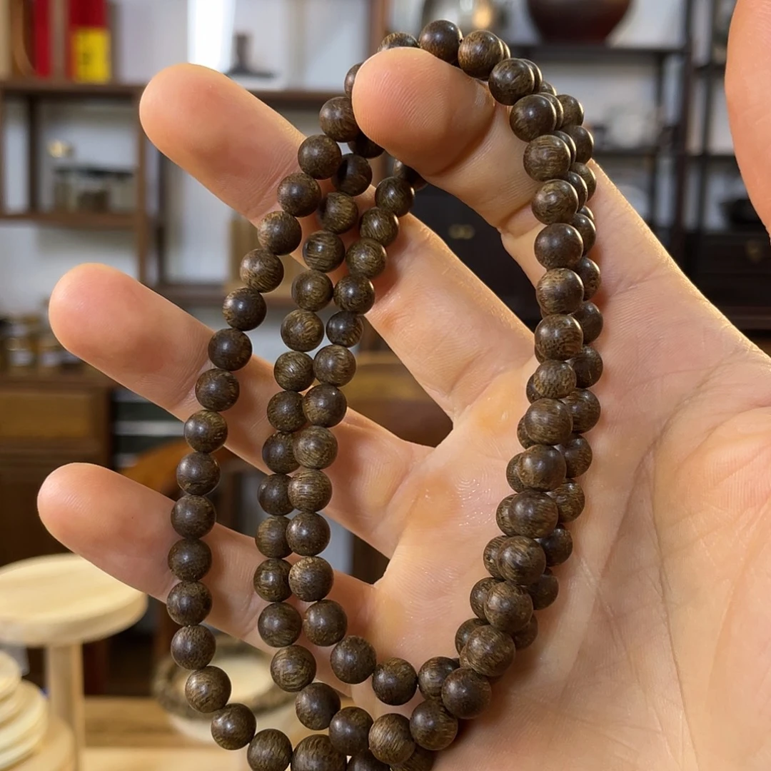 沉香手串加里曼丹沉水 7mm 24.89g