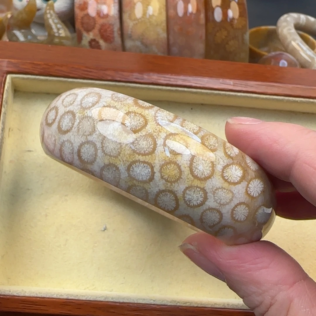 硅化珊瑚（珊瑚玉）未镶嵌手镯57-58