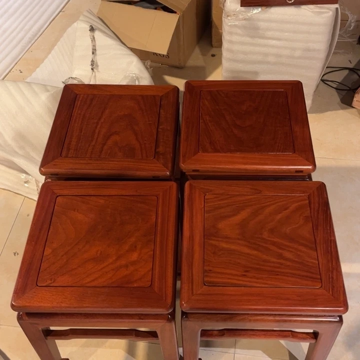 紫檀木类家具缅甸花梨木4凳子