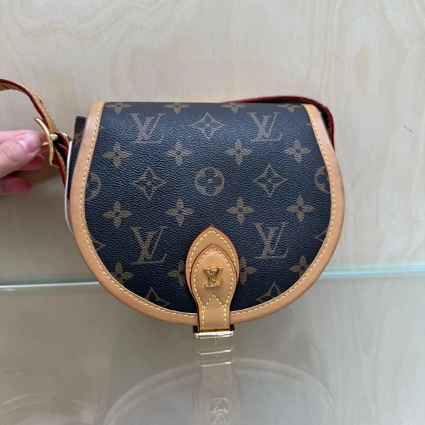 95新 LouisVuitton/路易威登 LV老花马鞍包斜挎包植鞣革