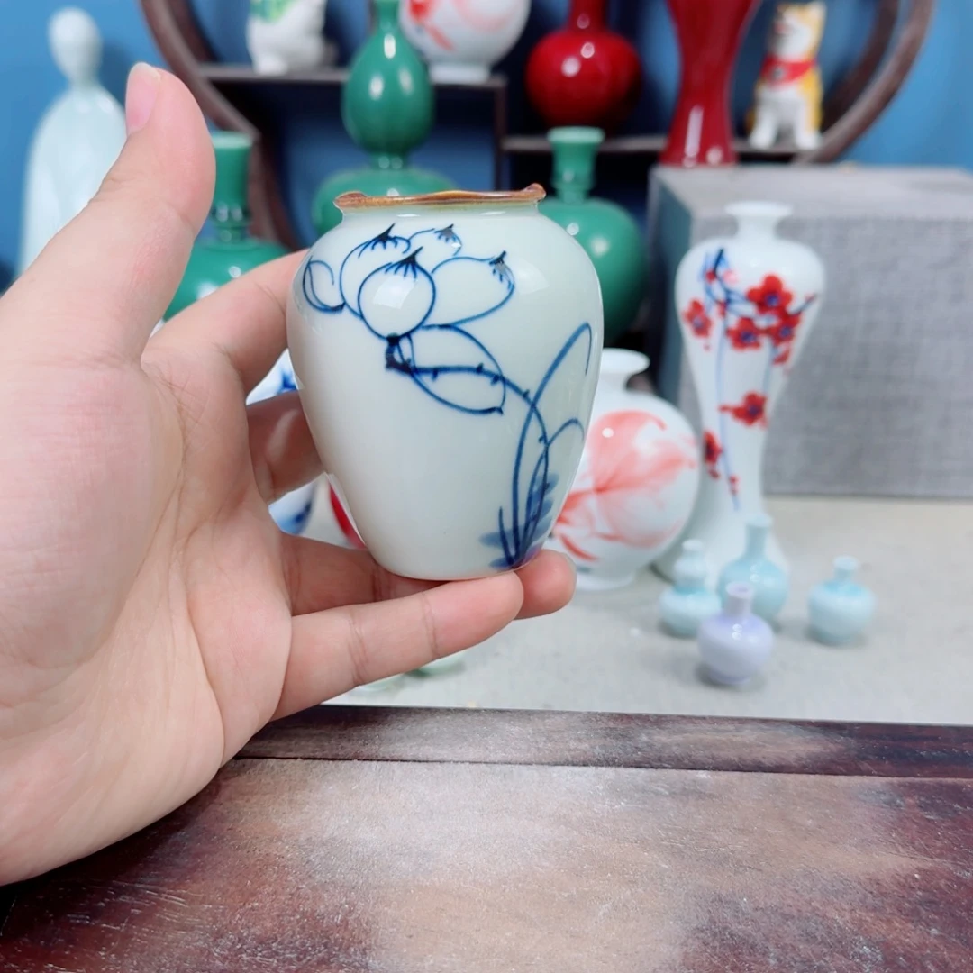 陶瓷手工小花器摆件
