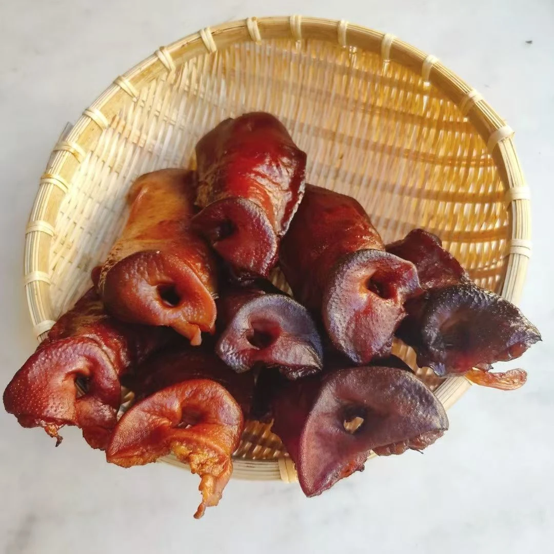 【小曼】烟熏猪拱嘴四川香椿特产柴火烟熏腊肉猪鼻子下酒菜