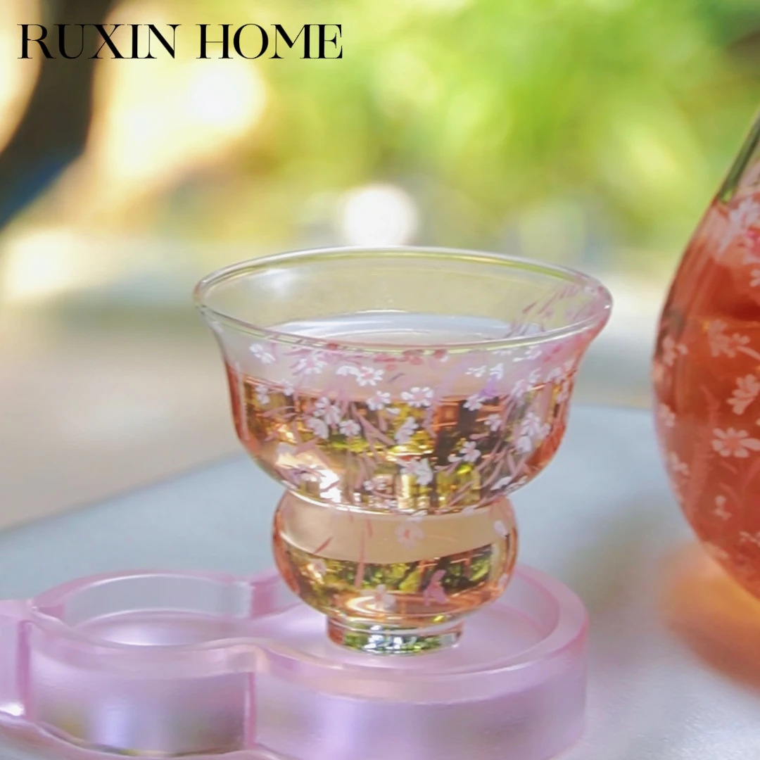 如馨美物·粉屿·耐热玻璃葫芦茶杯