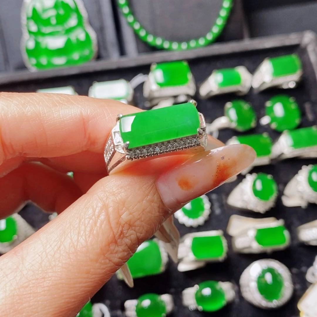 未镶嵌戒指翡翠天然翡翠正品