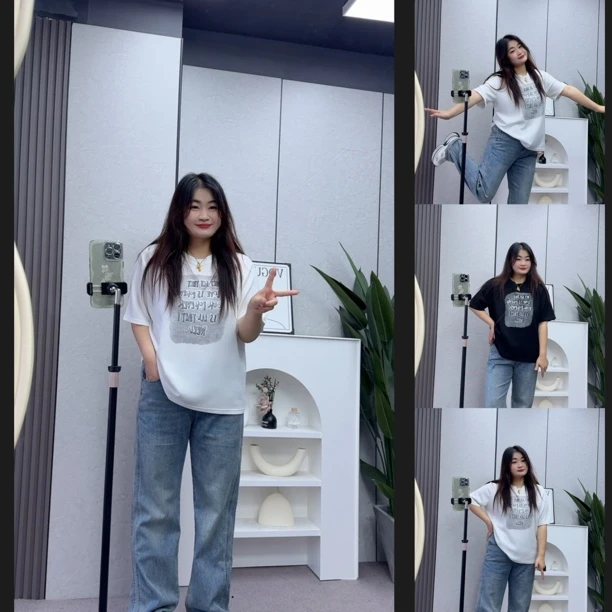 印花字母短袖显瘦时尚百搭夏季宽松圆领