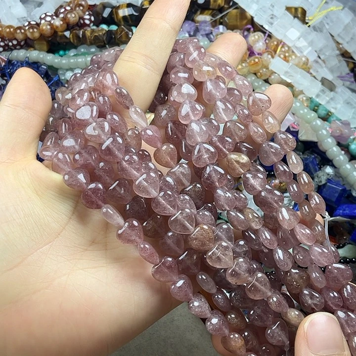 玛瑙/玉髓合金珠宝半成品卡19草莓爱心一条