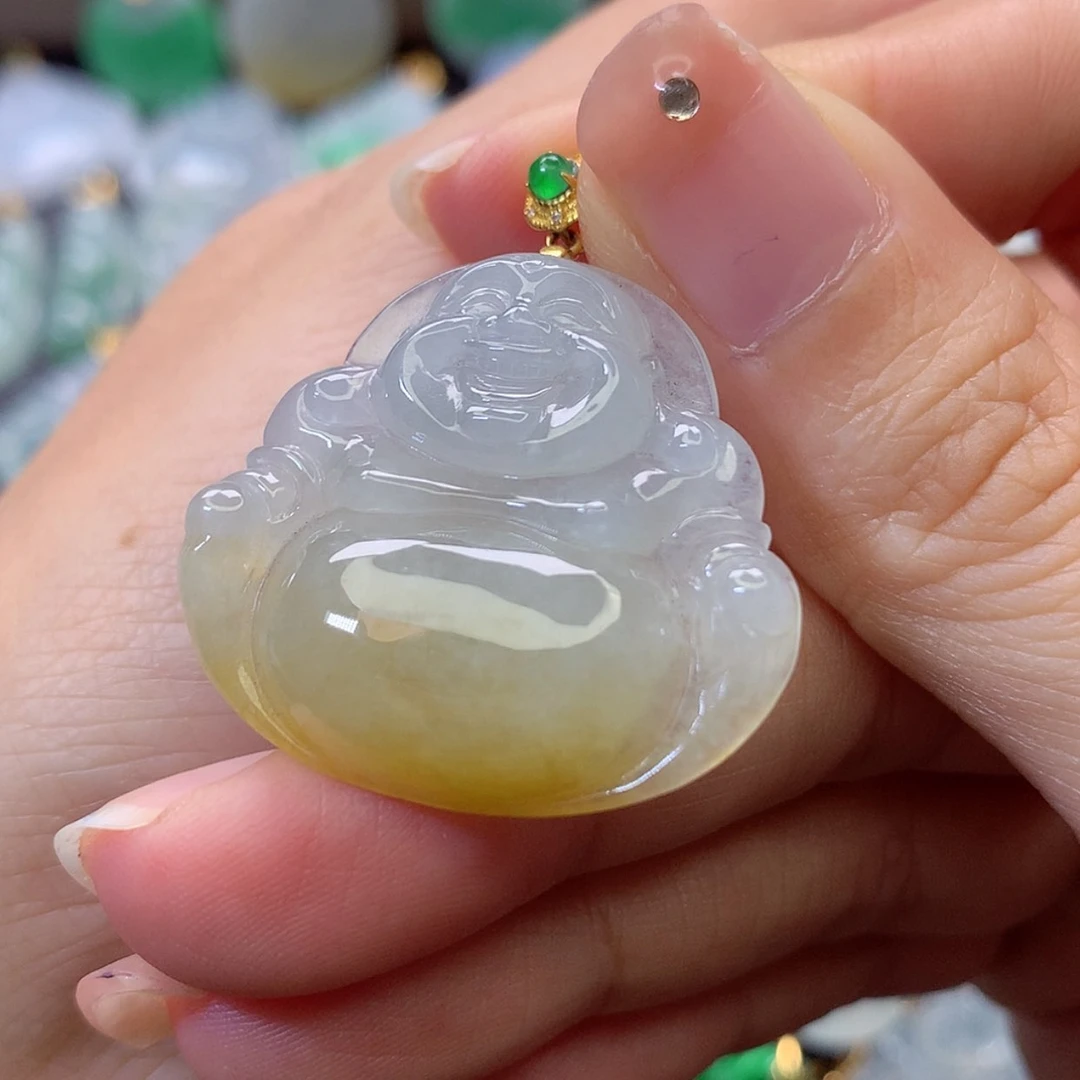 【闪购商品】吊坠(赠链)18K金镶嵌翡翠