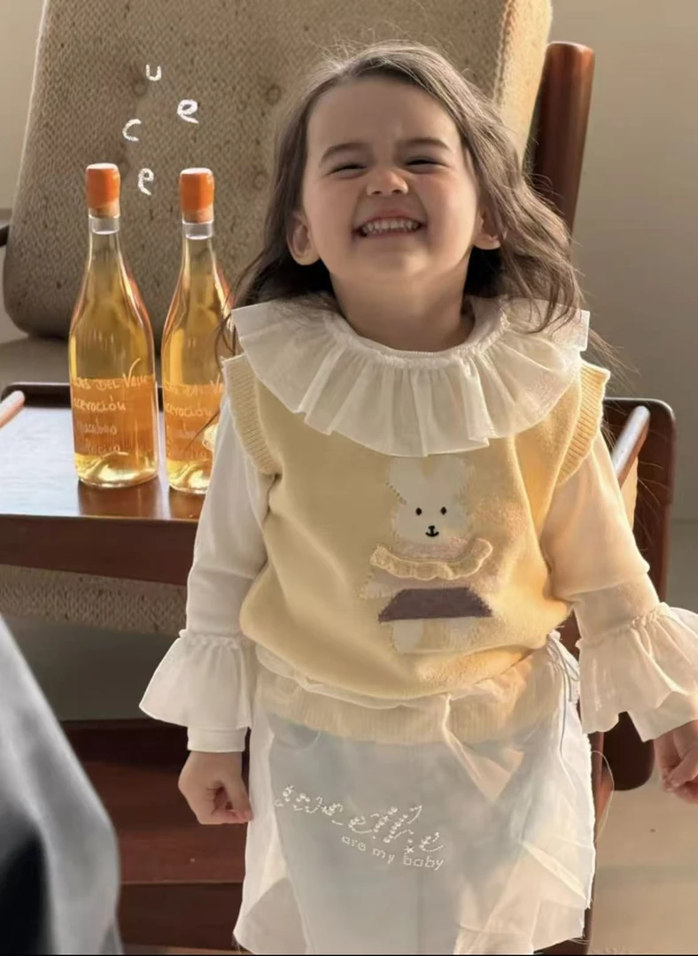 女童黄色卡通百搭马甲（YX-272122-春C）汉服S