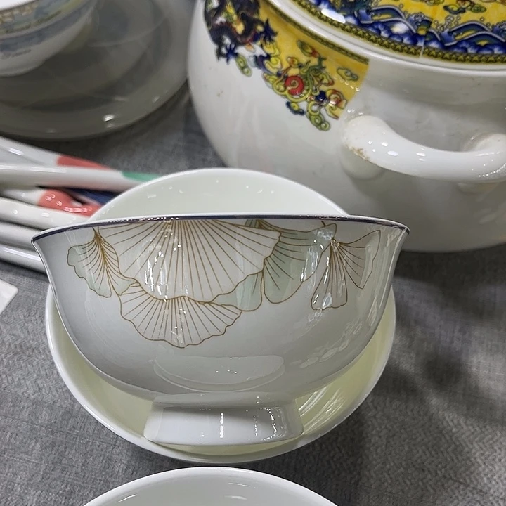 陶摆件十个米饭碗4.5,寸