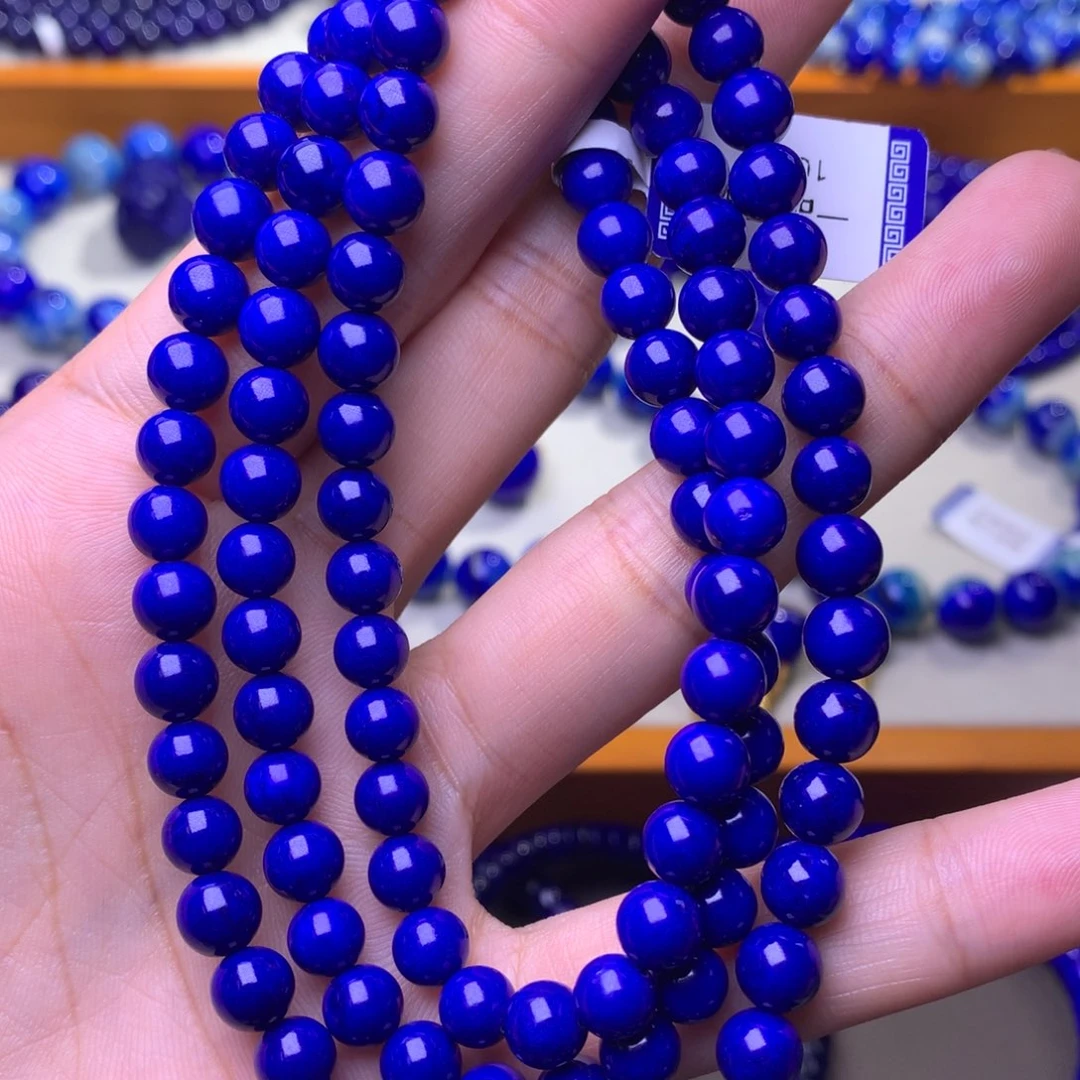 青金石未镶嵌手串6.8mm