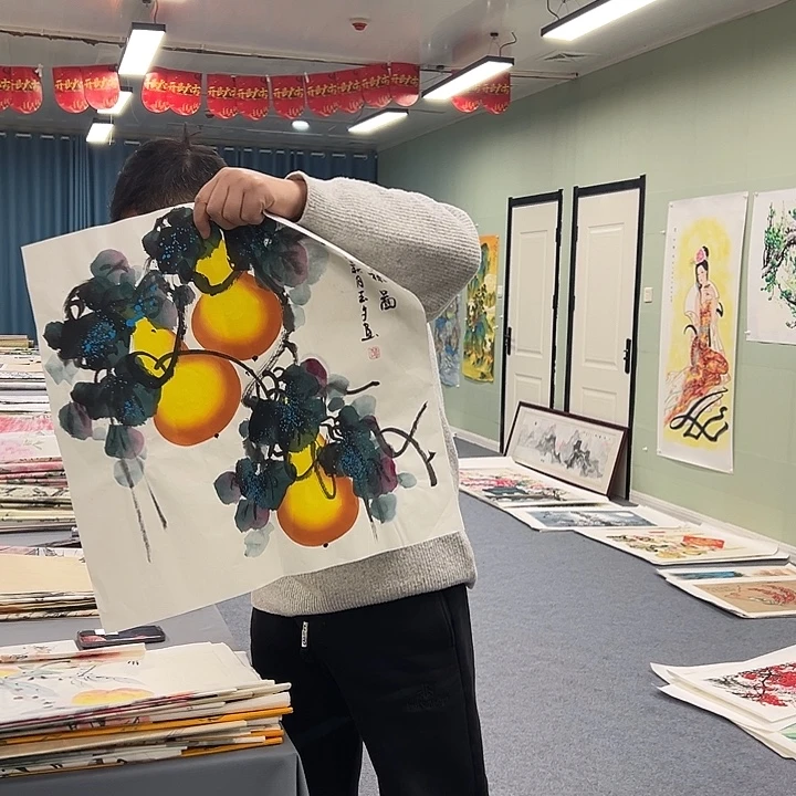 国画我们一起加油努力