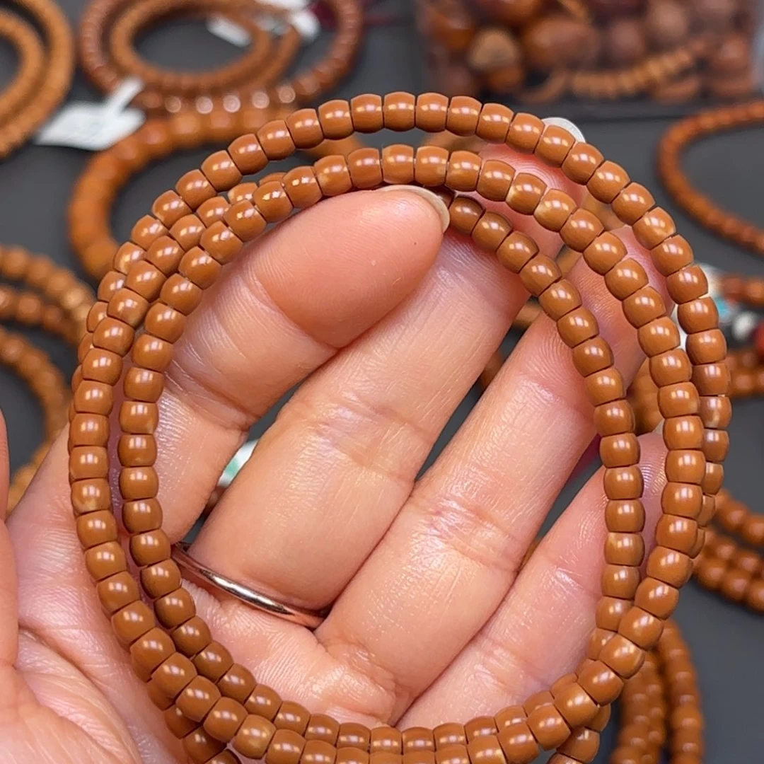 老***）橄榄核手串/手链4.5mm橄榄核尖直切挂脖