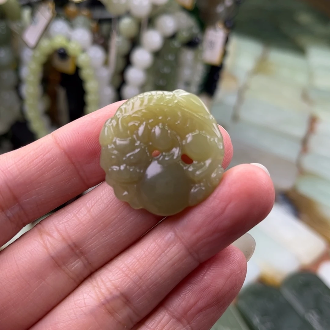 圆***之和田玉未镶嵌吊坠(不含链)