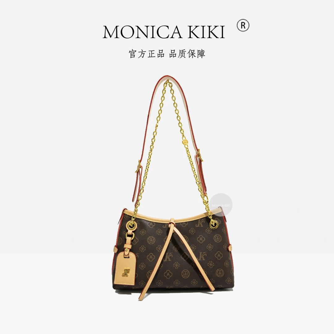 MONICA KIKI/莫妮卡奇奇2025新款经典复古小众单肩斜挎包2022