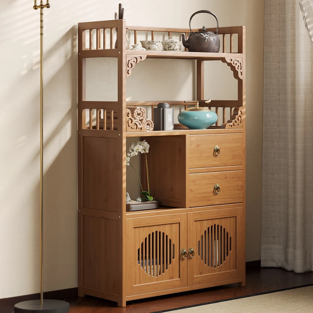 茶水柜办公室茶柜置物架茶室茶叶柜茶台桌边柜茶叶茶具收纳储物柜