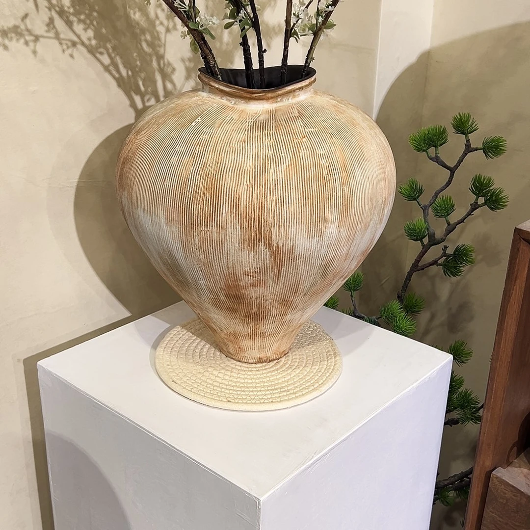 姜***厚瓶高36口10陶瓷花瓶无孔
