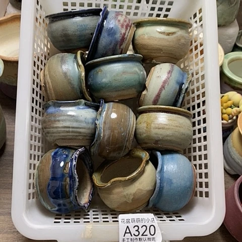 紫砂花盆320微瑕品口径4.5左右