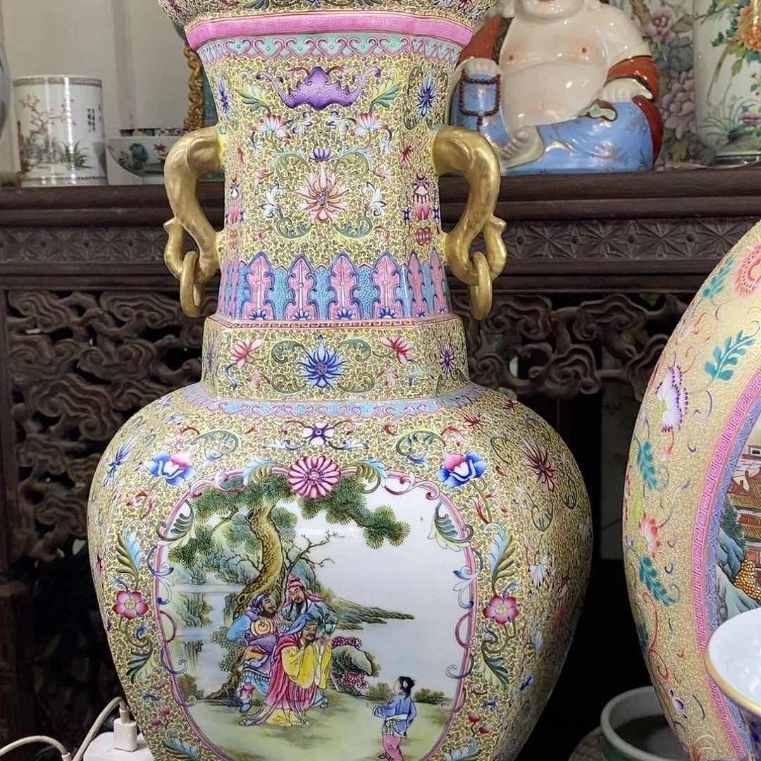 摆件手工手绘陶瓷摆件工艺品