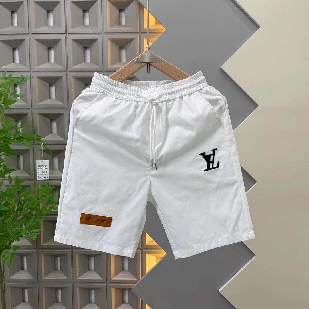 奈纽彼皮夏季新款轻奢印花短裤男潮流时尚修身百搭速干沙滩裤中裤