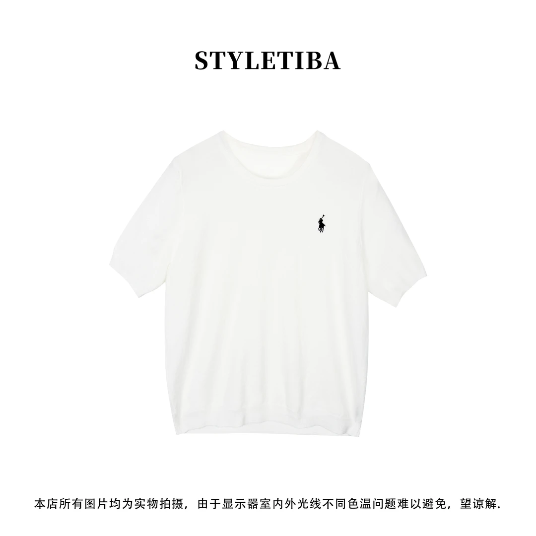 【陈元一】“小马T”刺绣简约百搭针织衫