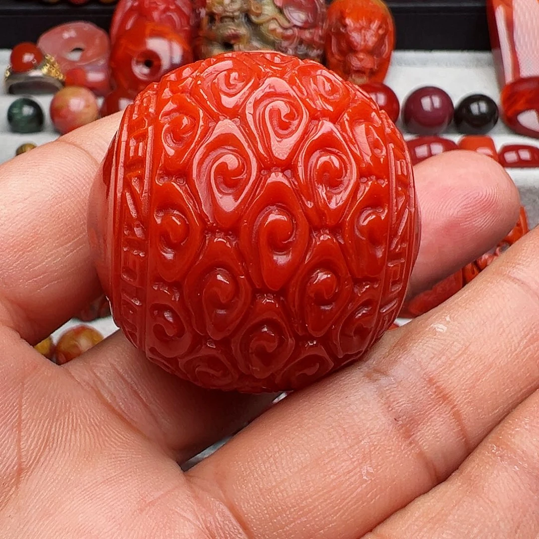 撸***串未镶嵌南红玛瑙珠宝奇石