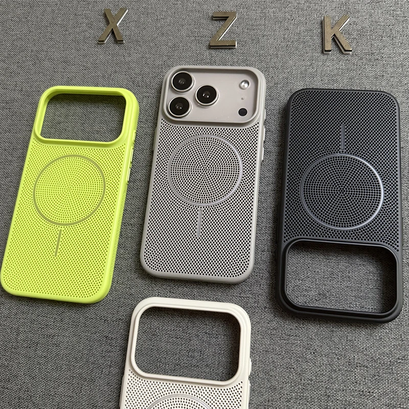 无线充磁吸散热适用苹果17Pro手机壳男iphone17Air超薄max磨砂壳