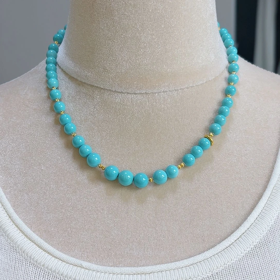 绿松石18K金镶嵌珠宝奇石