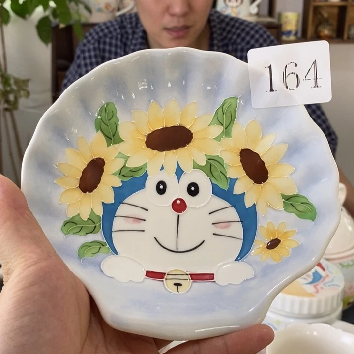 瓷片景德镇釉下彩手绘