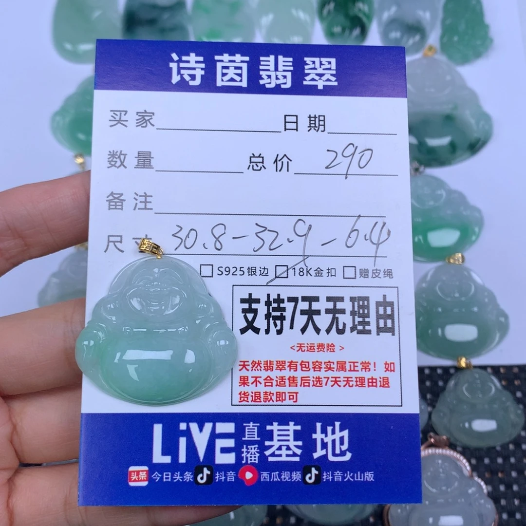 翡翠未镶嵌颈饰天然