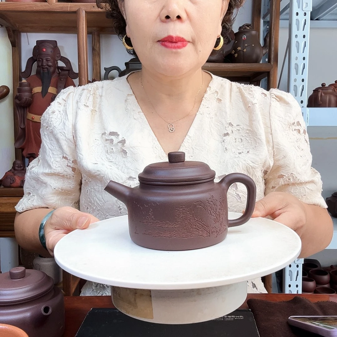 茶壶紫砂痞*虾紫砂壶泡茶