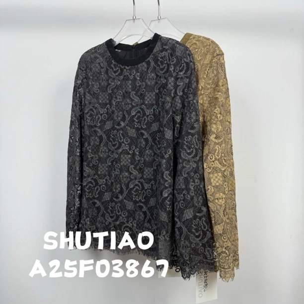 【SHUTIAO】2025夏季：新款小众设计款T恤A25F03867