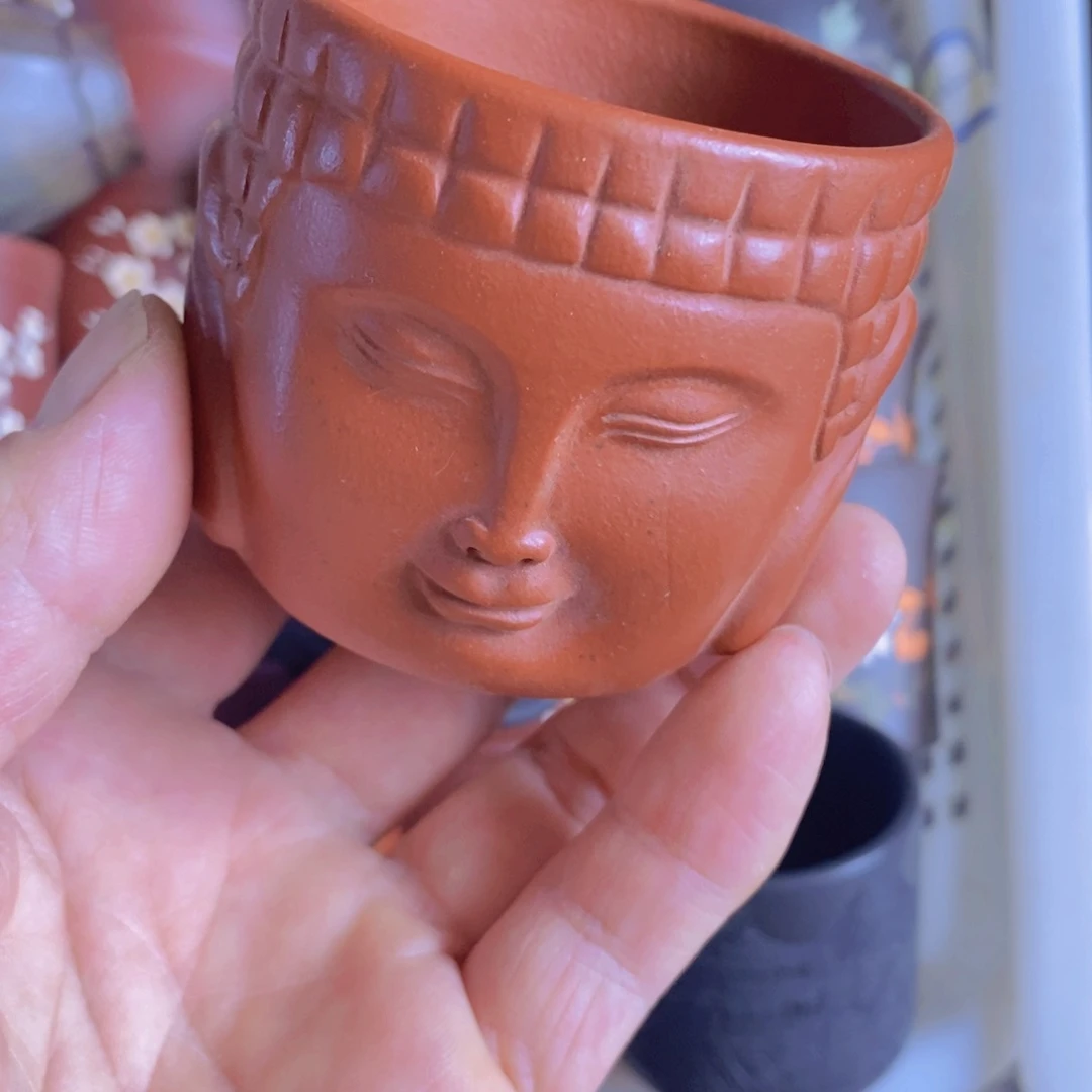 茶杯绿泥紫砂紫砂
