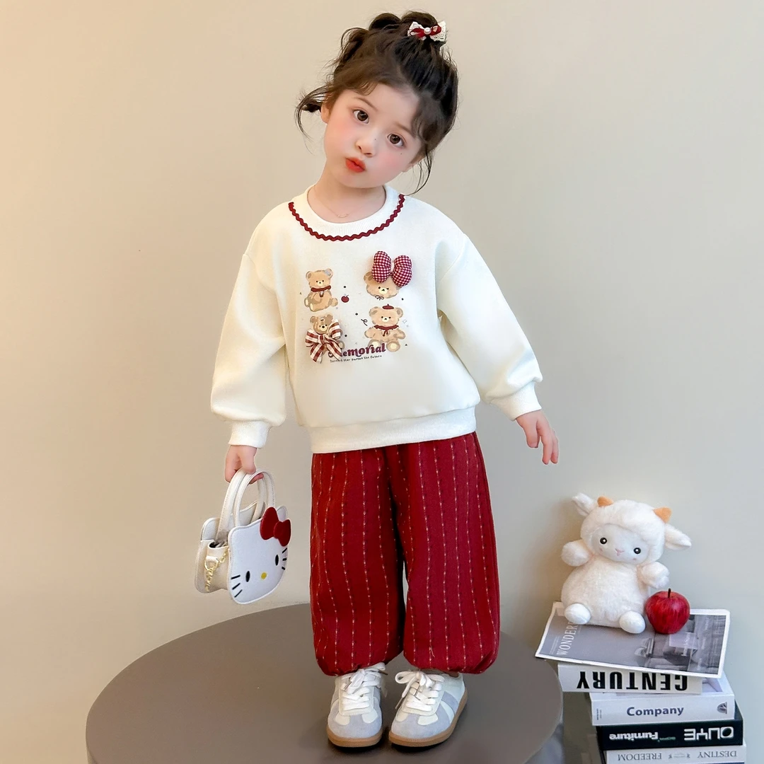 女童卫衣套装2025新款春秋季洋气时髦小女孩宝宝儿童初早秋装衣服