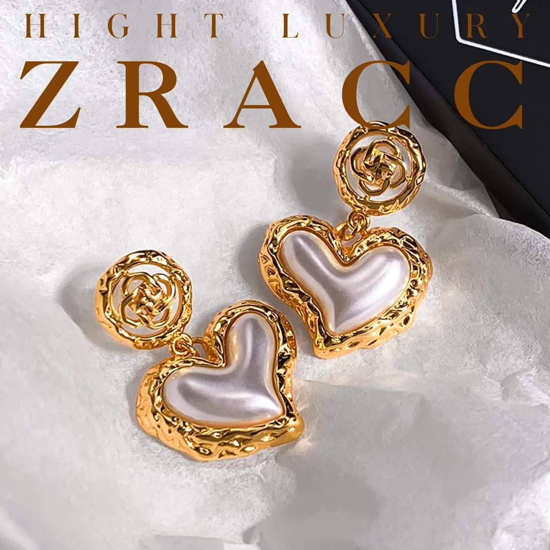 铜合金仿珍珠耳饰 左耳家【丘比特】925银针春夏气质爱心显脸瘦耳环