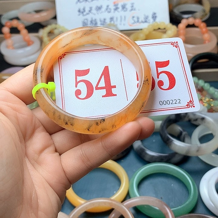 石英质玉（黄龙玉）未镶嵌手镯