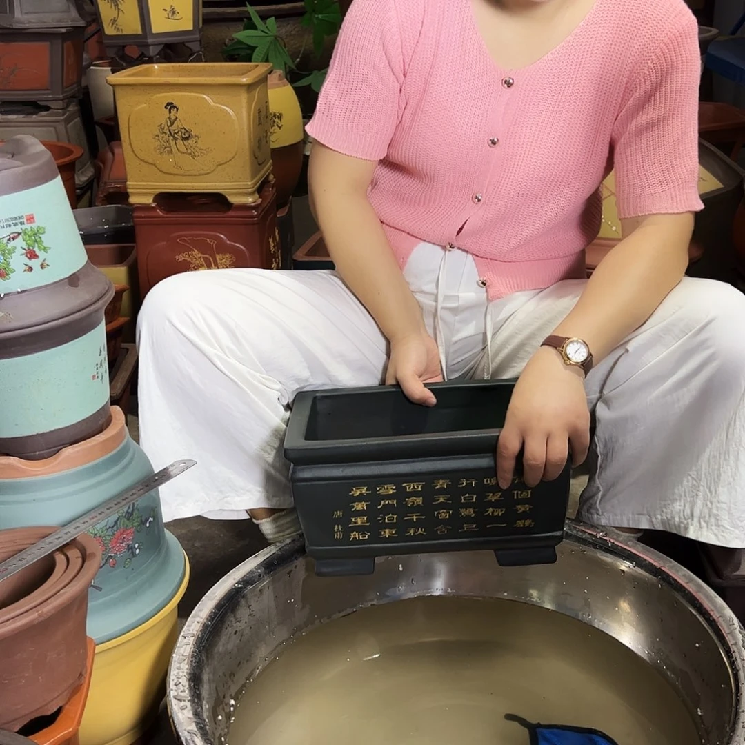 32民国绿清口深马槽花盆花盆
