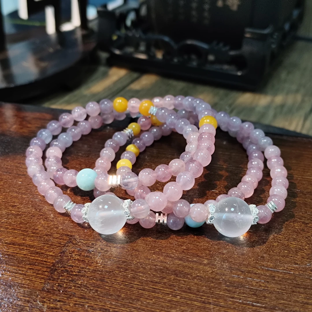 【书记甄选】原创紫锂辉双圈手链 多样性发一件 约5mm BB460