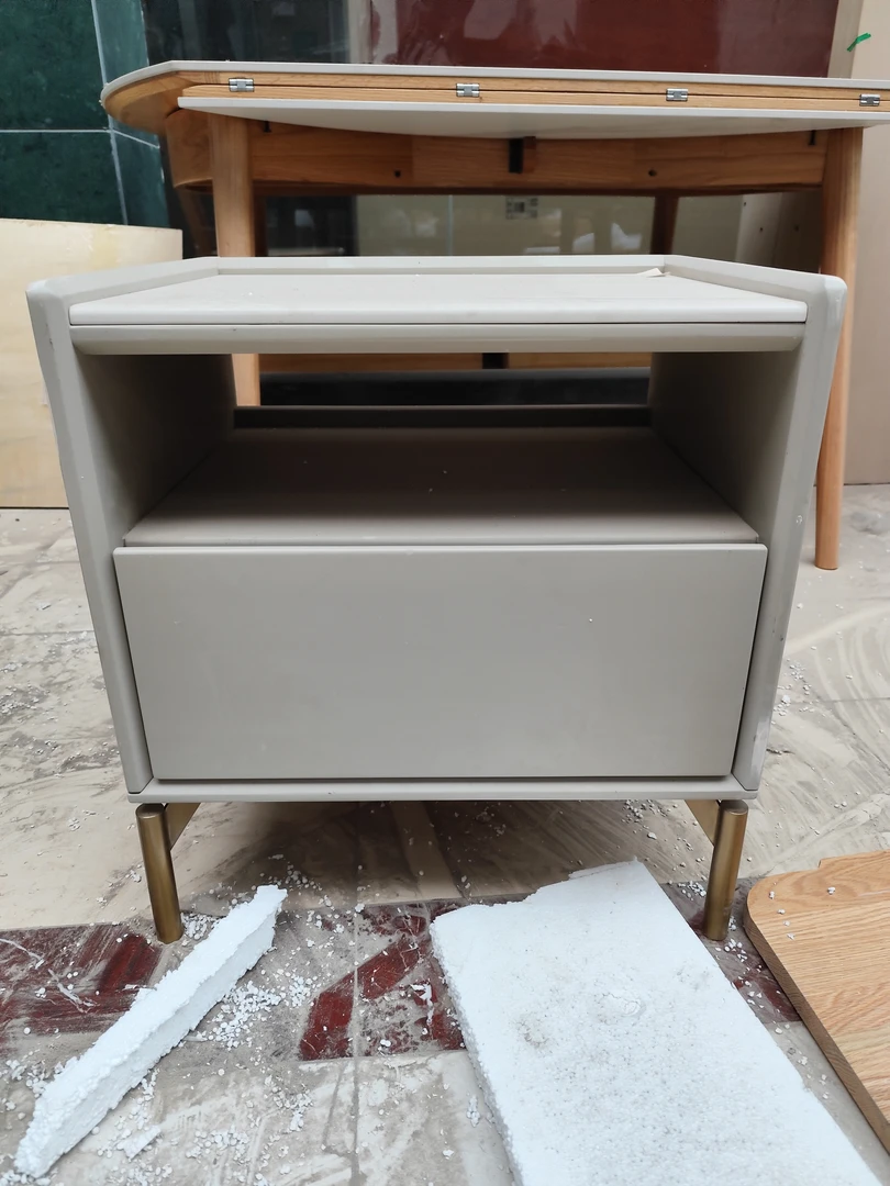 床头柜 实木 岩板 50*40*54 瑕疵无售后